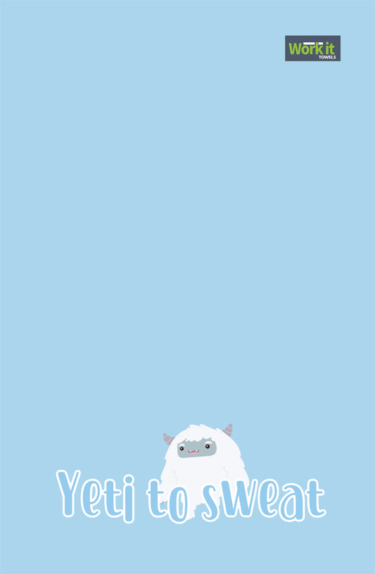 Yeti to Sweat light blue gym towel
