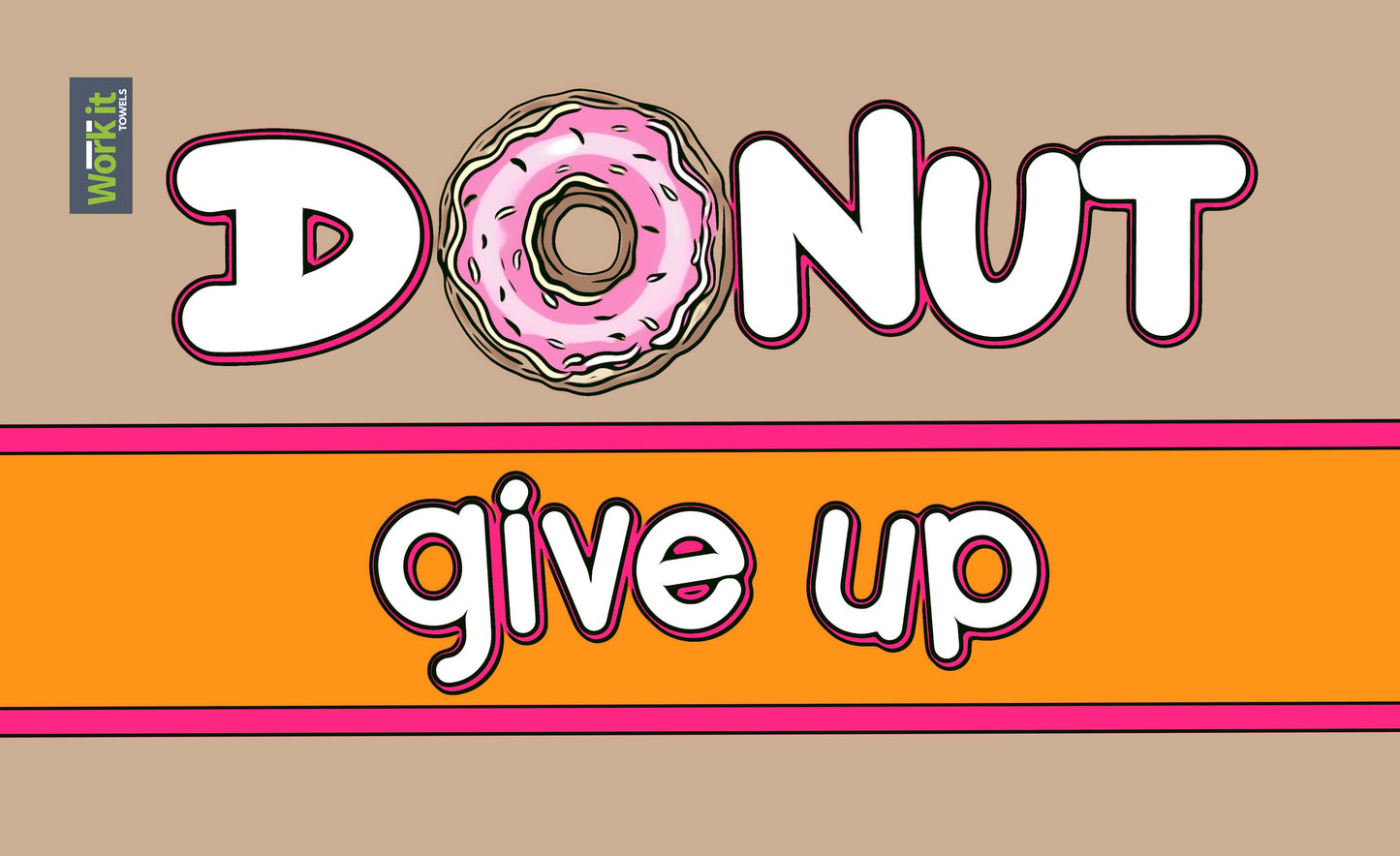 Donut Give Up Gym Towel