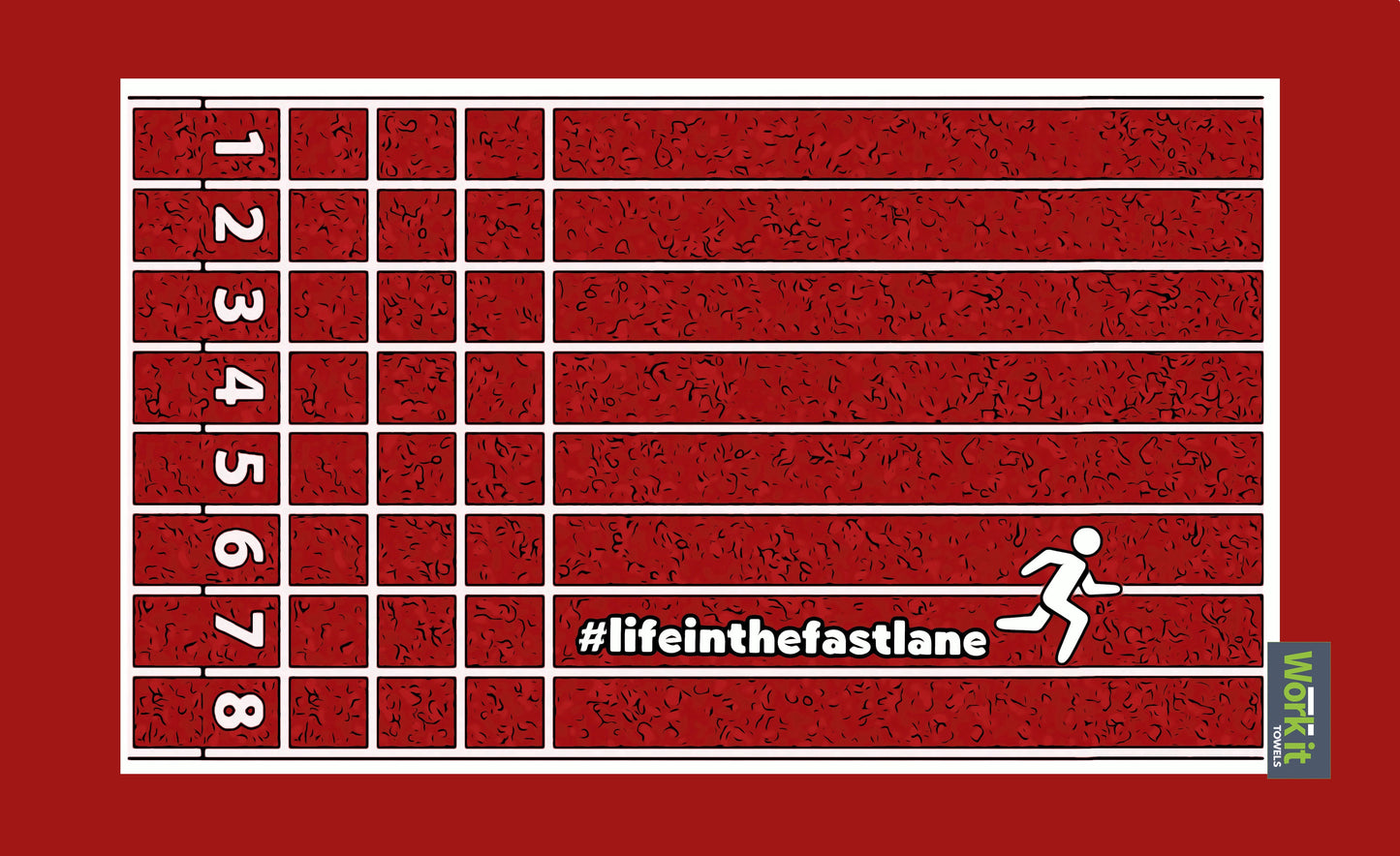 Life in the Fast Lane- Track and Field  Gym Towel