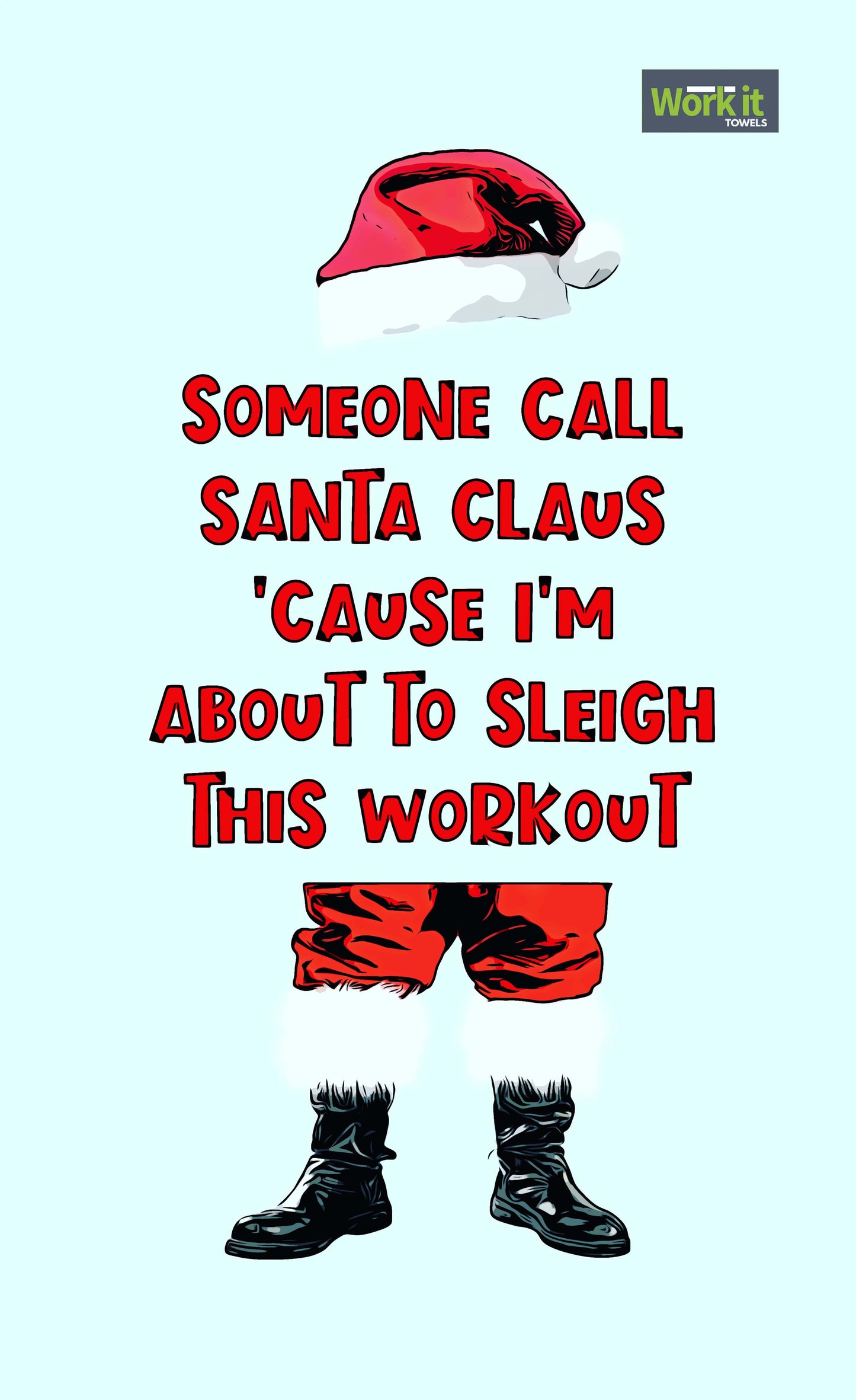 Santa Sleigh Gym Towel