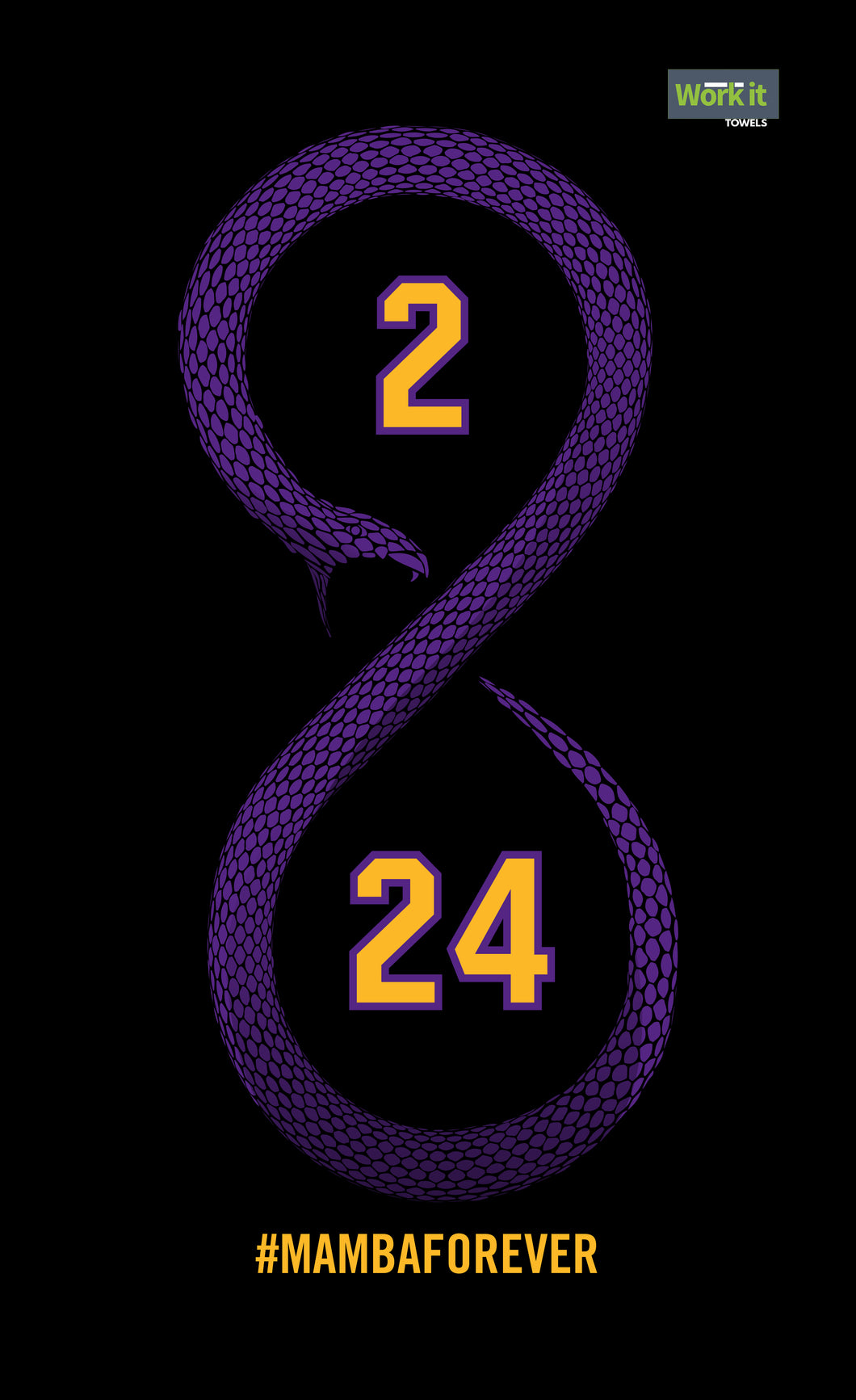 Mamba Forever- purple - work it towels