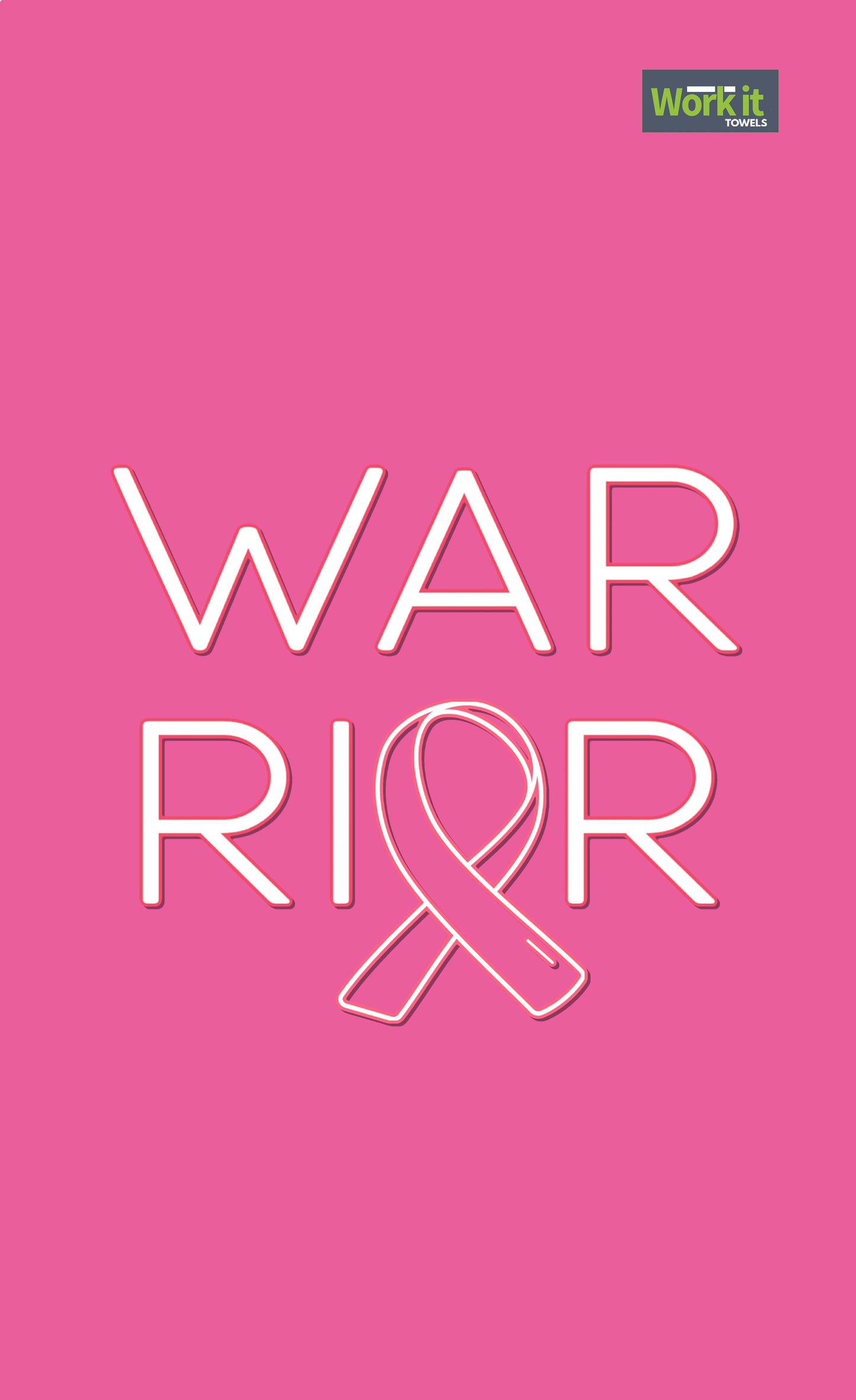 Pink Warrior Ribbon Gym Towel